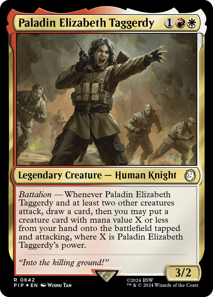 Image of Paladin Elizabeth Taggerdy (Surge Foil) (PIP-642) - Fallout Foil