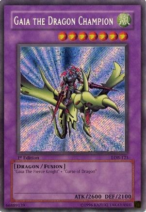 Image of Gaia the Dragon Champion (LOB-125) - The Legend of Blue Eyes White Dragon Unlimited