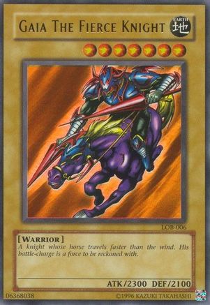 Image of Gaia The Fierce Knight (LOB-006) - The Legend of Blue Eyes White Dragon Unlimited