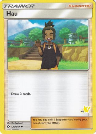 Image of Hau - 120/149 (#42 Pikachu Stamped)/149  Battle Academy - Promo