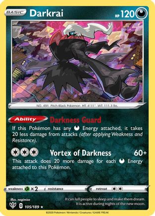 Image of Darkrai 105/189  Deck Exclusives - Rare