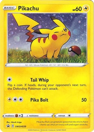 Image of Pikachu SWSH039  - Holofoil SWSH Sword & Shield Promo Cards - Promo