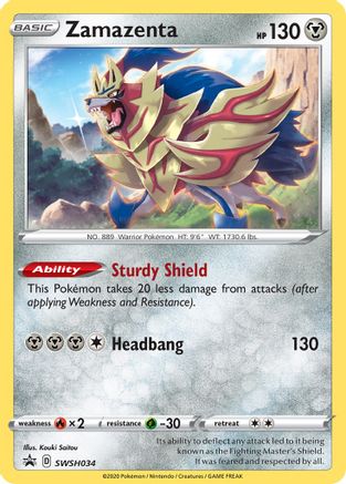 Image of Zamazenta SWSH034  - Holofoil SWSH Sword & Shield Promo Cards - Promo