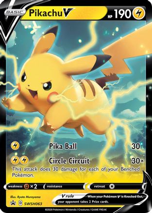 Image of Pikachu V SWSH063  - Holofoil SWSH Sword & Shield Promo Cards - Promo
