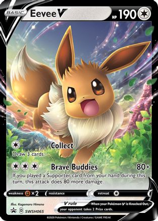 Image of Eevee V SWSH065  - Holofoil SWSH Sword & Shield Promo Cards - Promo