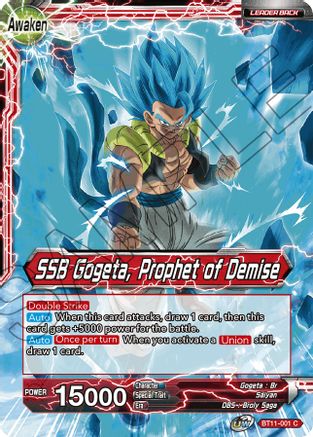Image of Gogeta // SSB Gogeta, Prophet of Demise (BT11-001) - Vermilion Bloodline