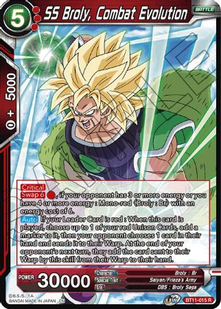Image of SS Broly, Combat Evolution (BT11-015) - Vermilion Bloodline