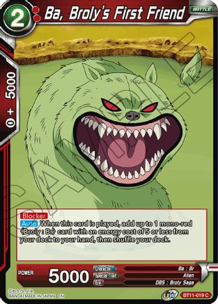 Image of Ba, Broly's First Friend (BT11-019) - Vermilion Bloodline Foil