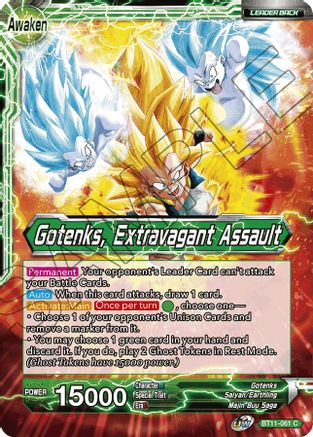 Image of Gotenks // Gotenks, Extravagant Assault (BT11-061) - Vermilion Bloodline