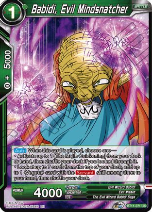 Image of Babidi, Evil Mindsnatcher (BT11-071) - Vermilion Bloodline Foil