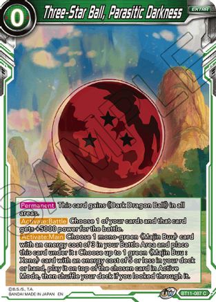 Image of Three-Star Ball, Parasitic Darkness (BT11-087) - Vermilion Bloodline Foil