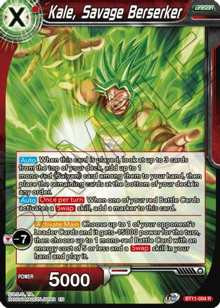 Image of Kale, Savage Berserker (BT11-004) - Vermilion Bloodline Foil
