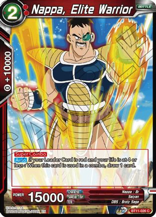 Image of Nappa, Elite Warrior (BT11-026) - Vermilion Bloodline Foil