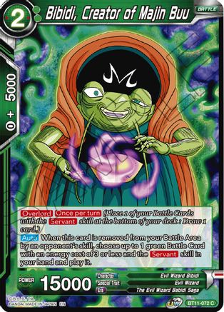 Image of Bibidi, Creator of Majin Buu (BT11-072) - Vermilion Bloodline Foil