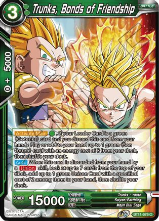 Image of Trunks, Bonds of Friendship (BT11-079) - Vermilion Bloodline Foil