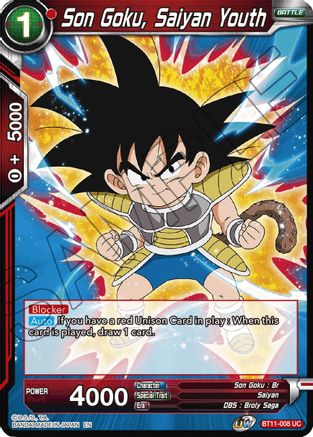 Image of Son Goku, Saiyan Youth (BT11-008) - Vermilion Bloodline Foil