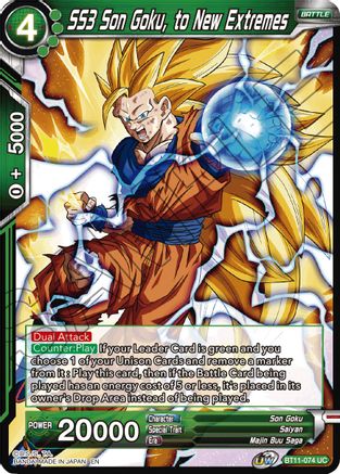 Image of SS3 Son Goku, to New Extremes (BT11-074) - Vermilion Bloodline Foil