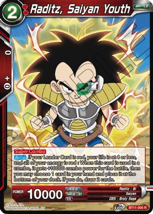 Image of Raditz, Saiyan Youth (BT11-005) - Vermilion Bloodline