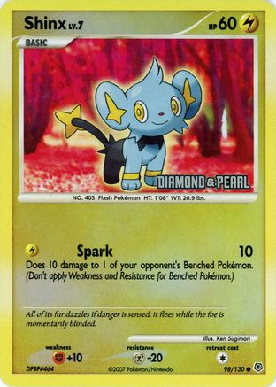 Image of Shinx 098/130  - Reverse Holofoil Burger King Promos - Promo