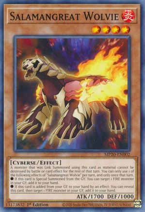 Image of Salamangreat Wolvie (MP20-EN002) - 2020 Tin of Lost Memories 1st Edition