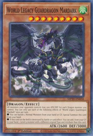 Image of World Legacy Guardragon Mardark (MP20-EN058) - 2020 Tin of Lost Memories 1st Edition