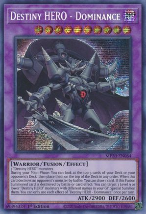 Image of Destiny HERO - Dominance (MP20-EN064) - 2020 Tin of Lost Memories 1st Edition