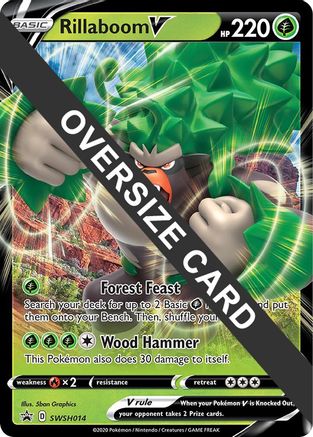 Image of Rillaboom V SWSH014  - Holofoil Jumbo Cards - Promo