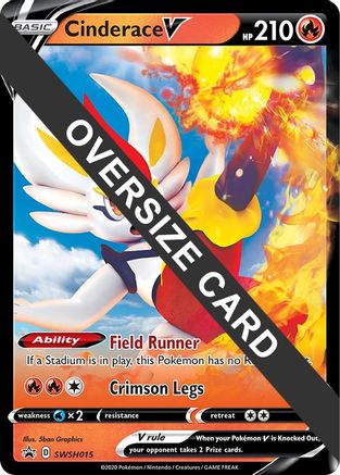 Image of Cinderace V SWSH015  - Holofoil Jumbo Cards - Promo