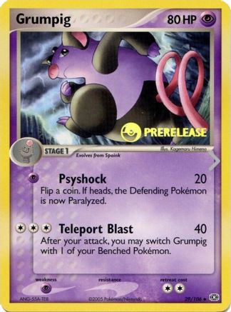 Image of Grumpig 029/106  Nintendo Promos - Promo
