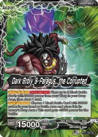 Image of Dark Broly & Paragus // Dark Broly & Paragus, the Corrupted (BT11-122) - Vermilion Bloodline