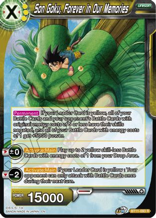 Image of Son Goku, Forever in Our Memories (BT11-093) - Vermilion Bloodline Foil