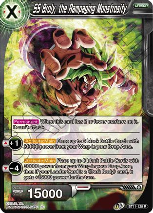 Image of SS Broly, the Rampaging Monstrosity (BT11-125) - Vermilion Bloodline
