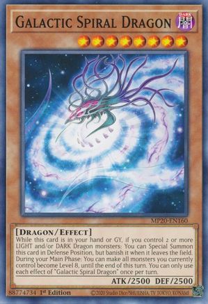 Image of Galactic Spiral Dragon (MP20-EN160) - 2020 Tin of Lost Memories 1st Edition