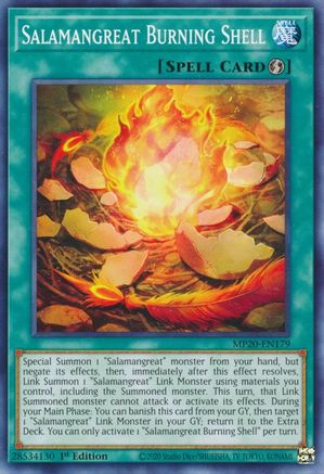 Image of Salamangreat Burning Shell (MP20-EN179) - 2020 Tin of Lost Memories 1st Edition