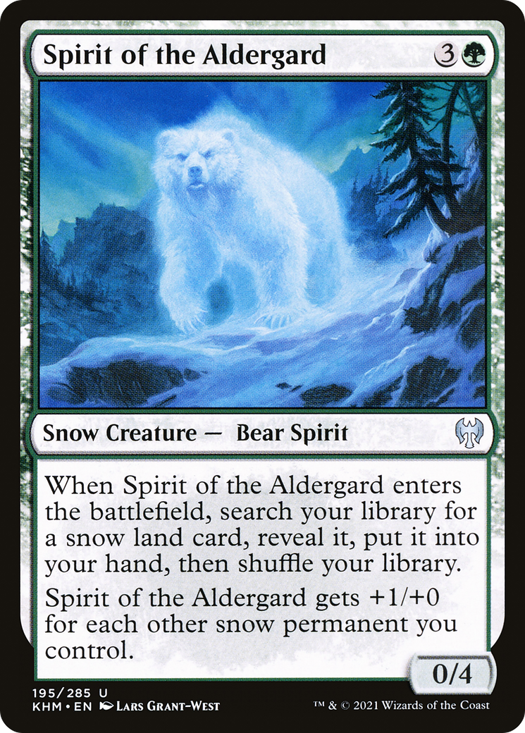 Image of Spirit of the Aldergard (KHM-195) - Kaldheim: (snow)