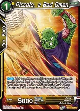 Image of Piccolo, a Bad Omen (BT11-098) - Vermilion Bloodline