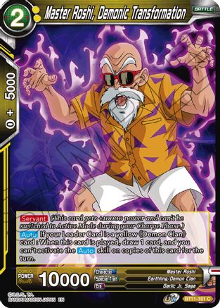 Image of Master Roshi, Demonic Transformation (BT11-101) - Vermilion Bloodline Foil
