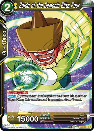 Image of Zoldo of the Demonic Elite Four (BT11-109) - Vermilion Bloodline Foil