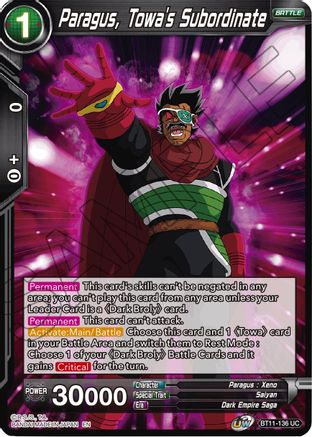 Image of Paragus, Towa's Subordinate (BT11-136) - Vermilion Bloodline