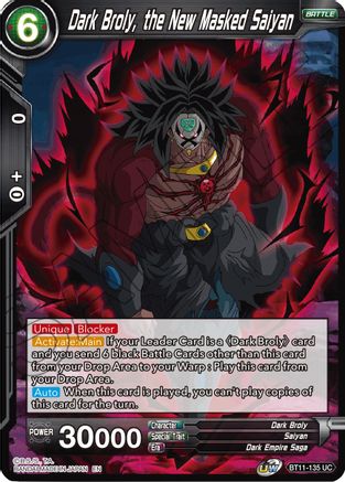 Image of Dark Broly, the New Masked Saiyan (BT11-135) - Vermilion Bloodline