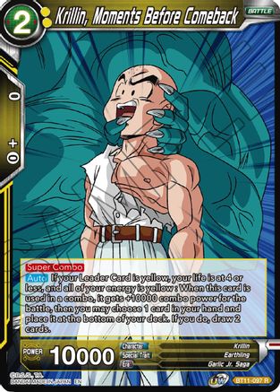 Image of Krillin, Moments Before Comeback (BT11-097) - Vermilion Bloodline Foil