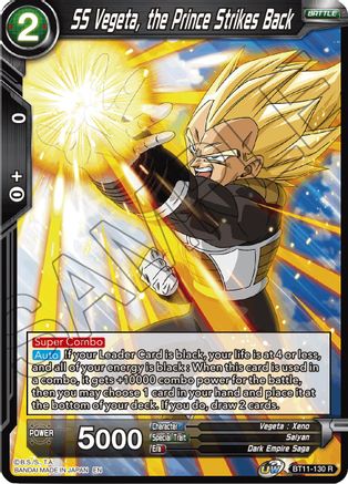 Image of SS Vegeta, the Prince Strikes Back (BT11-130) - Vermilion Bloodline Foil