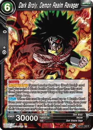 Image of Dark Broly, Demon Realm Ravager (BT11-133) - Vermilion Bloodline Foil