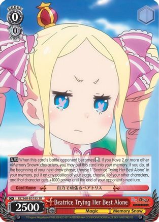 Image of Beatrice Trying Her Best Alone (SR) (RZ/S68-E018S SR) - Re:ZERO Memory Snow