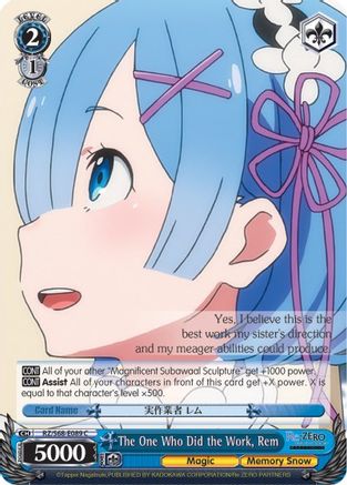 Image of The One Who Did the Work, Rem (RZ/S68-E089 C) - Re:ZERO Memory Snow