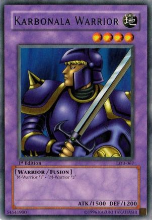 Image of Karbonala Warrior (LOB-067) - The Legend of Blue Eyes White Dragon Unlimited