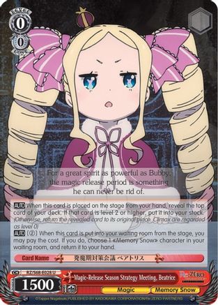 Image of Magic-Release Season Strategy Meeting, Beatrice (RZ/S68-E028 U) - Re:ZERO Memory Snow