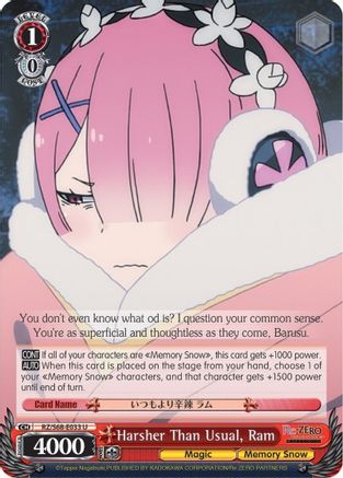 Image of Harsher Than Usual, Ram (RZ/S68-E033 U) - Re:ZERO Memory Snow