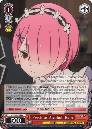 Image of Precious Alcohol, Ram (RZ/S68-E044 C) - Re:ZERO Memory Snow