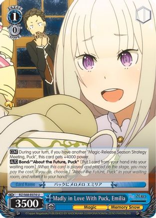 Image of Madly in Love With Puck, Emilia (RZ/S68-E074 U) - Re:ZERO Memory Snow